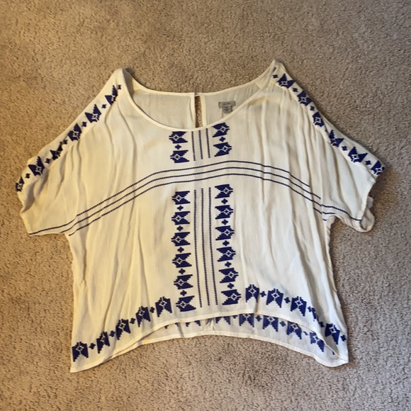 Ecote Tribal Open Shoulder Top Urban Outfitters - Picture 3 of 10